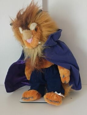 Plush Orange Lion Toy with Purple Cape - Kids Toy